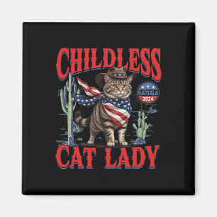 Aimant Chat Cowboy Sans Enfant Dame De Chat Pour L'Électi