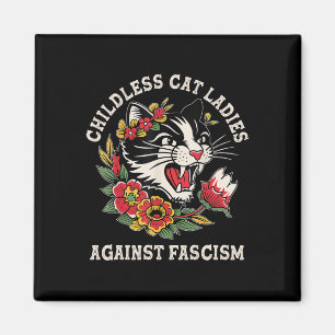 Aimant Chat Dames Contre Le Fascisme Drôle Chat Feministe