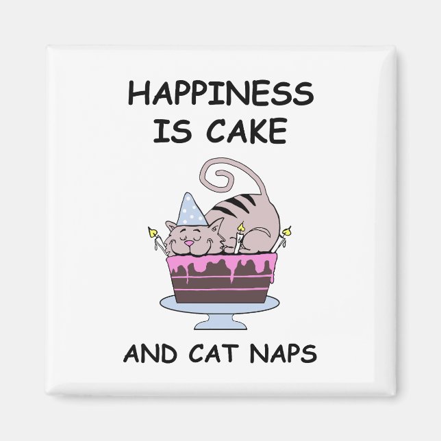 Aimant Chat d'Anniversaire (Devant)