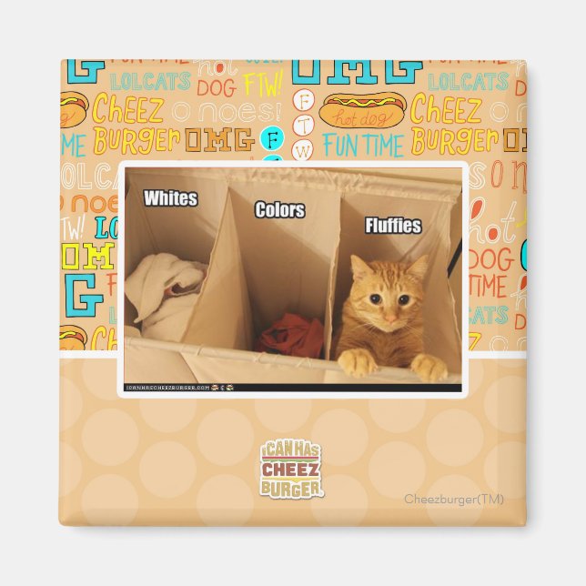 Aimant Chat de blanchisserie (Devant)