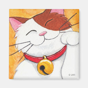 Aimant Chat de calicot chanceux mignon de Maneki Neko