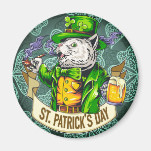 Aimant Chat de la Saint Patrick