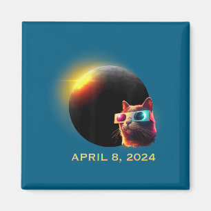 Aimant Chat de l'éclipse solaire des enfants Éclipse sola