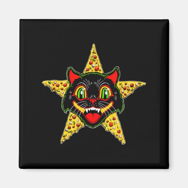 Aimant Chat de l'Enfer Zza Vintage Nouveau  (Devant)