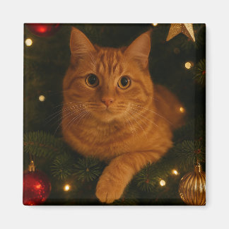 Aimant Chat de Noël