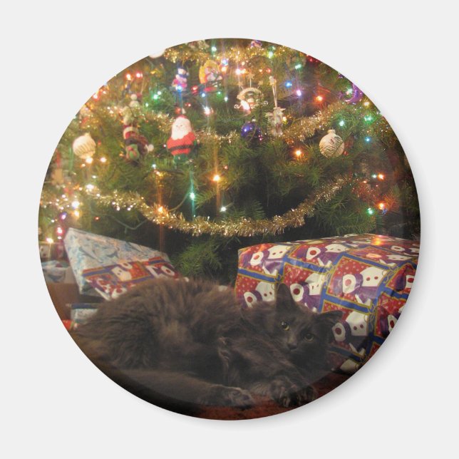 Aimant Chat de Noël (Devant)