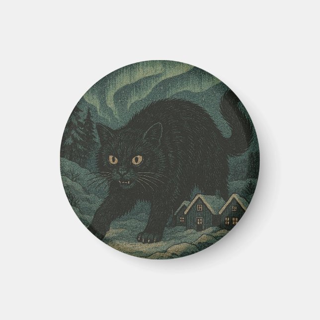 Aimant Chat de Noël islandais Yule  (Devant)