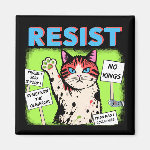 Aimant Chat de protestation de la Résistance