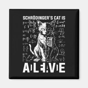 Aimant Chat de Schrodinger - Physique morte et vivante