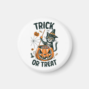 Aimant Chat d'Halloween abstrait