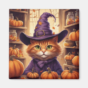 Aimant chat d'Halloween aimanté