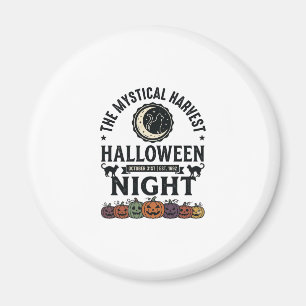 Aimant Chat d'Halloween Chats noirs Citrouilles Vintage D