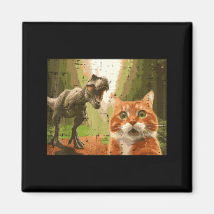 Aimant Chat Dinosaure Trex Selfie Drôle Mème Humour Garço