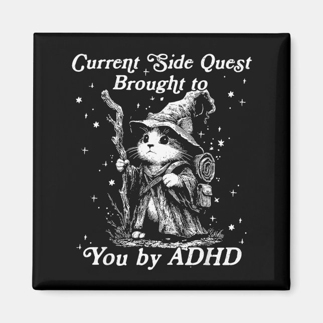 Aimant Chat drôle de magicien quête secondaire actuelle a (Devant)