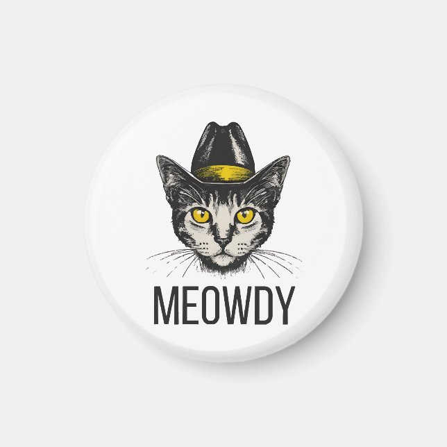 Aimant Chat Drôle de Miaou (Devant)