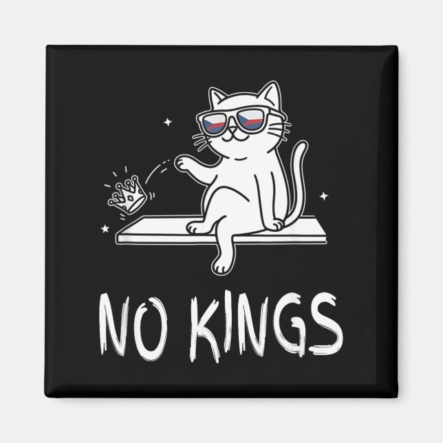 Aimant Chat Drôle Pas Roi Hommes et Femmes (Devant)