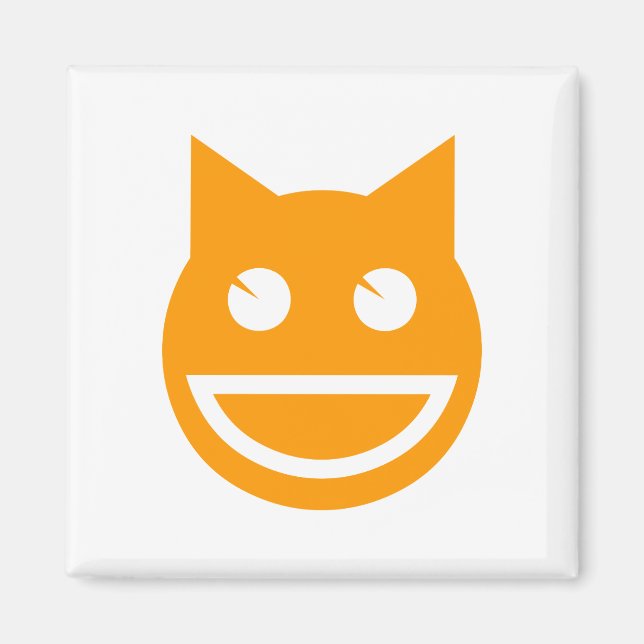 Aimant Chat Emoji souriant (Devant)