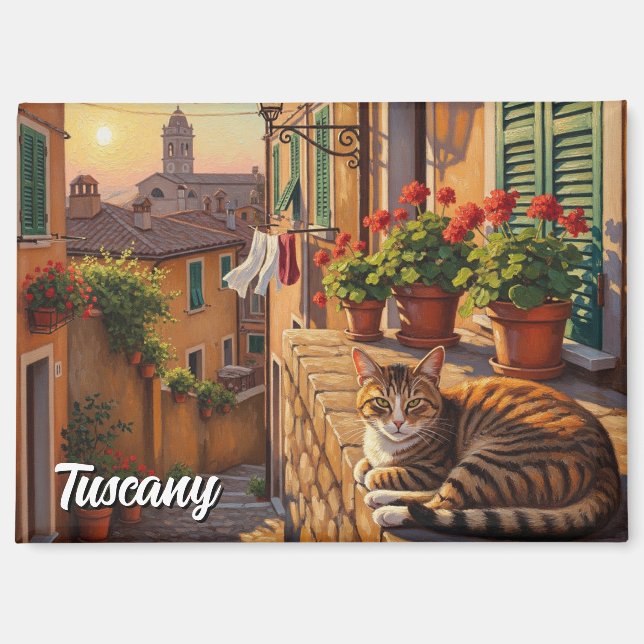 Aimant Chat en Toscane Italie (Recto)