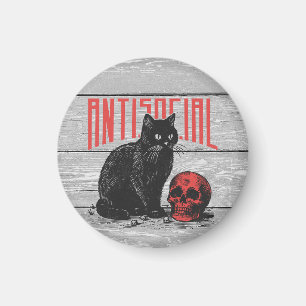 Aimant Chat et crâne antisociaux