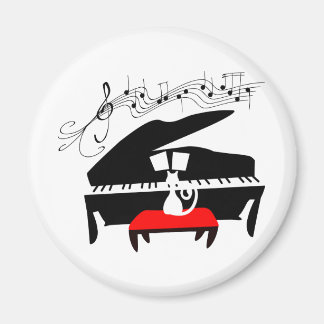 Aimant Chat et piano