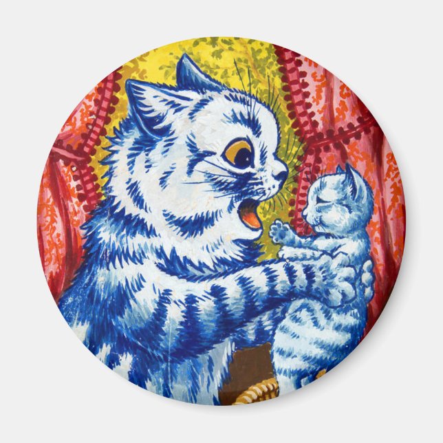 Aimant Chat et ses chatons (Devant)