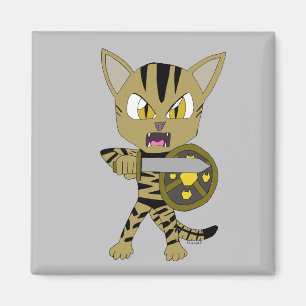 Aimant Chat guerrier Chibi