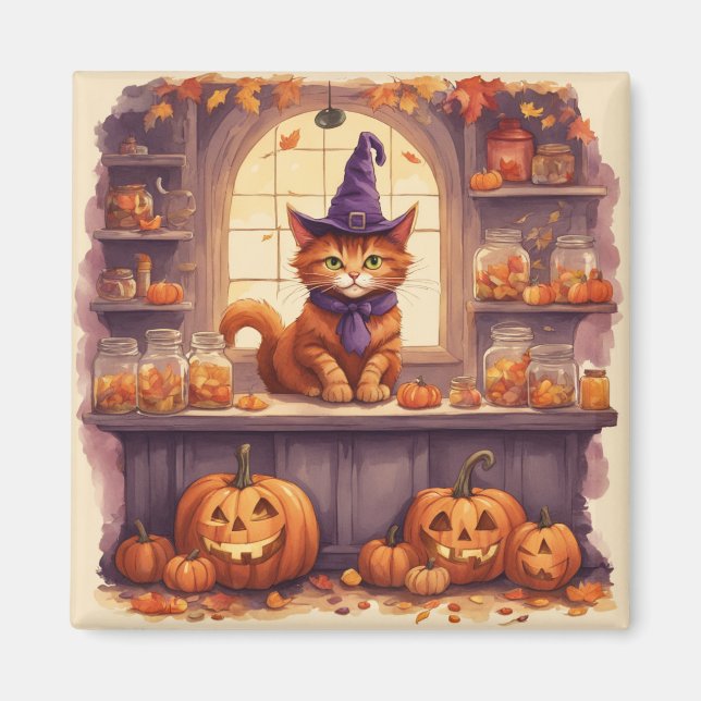 aimant chat halloween #3 (Devant)