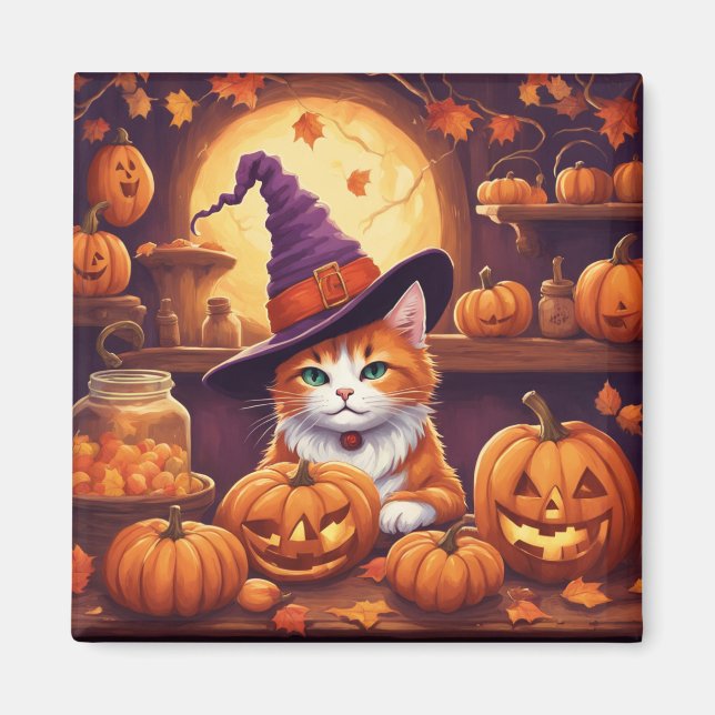 aimant chat halloween #7 (Devant)