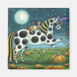 Aimant CHAT HALLOWEEN SPOTTÉ PONY & BAT CHAT Whimsical