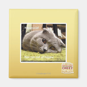 Aimant Chat heureux, hors d'heureux