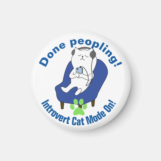 Aimant Chat Introverti (Devant)