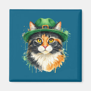 Aimant Chat irlandais chat de la saint patrick journee ca