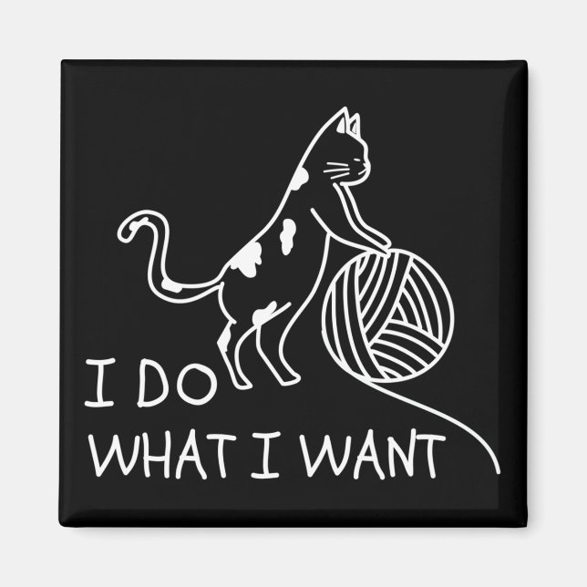 Aimant Chat Jouer Fil (Devant)