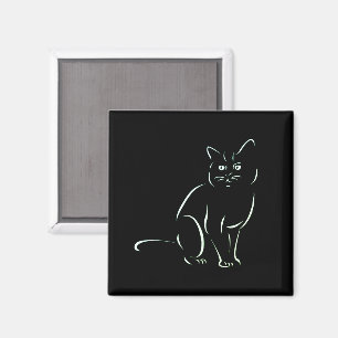Aimant Chat Kitty Blanc