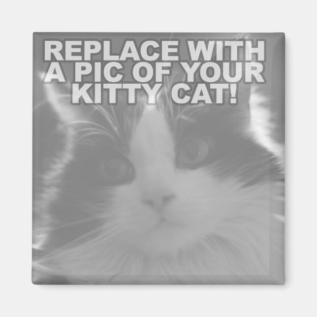 Aimant Chat Kitty personnalisé (Devant)