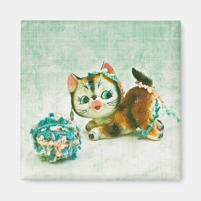 Aimant Chat Kitty vintage (Devant)