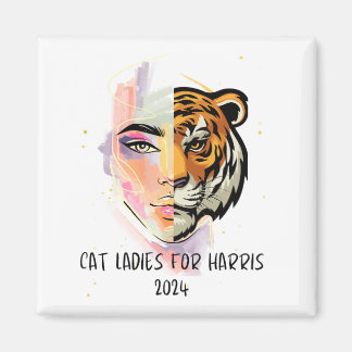 Aimant Chat Ladies for Harris 2024