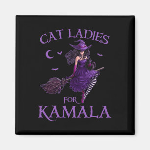 Aimant Chat Ladies For Kamala Harris Witches Harris Hallo