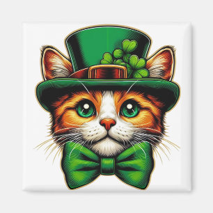 Aimant Chat mignon/chaton Saint Patrick's Day