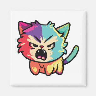 Aimant Chat mignon en colère qui baisait.