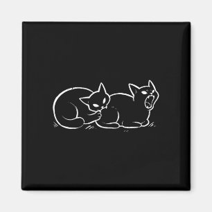 Aimant Chat mordant le derrière de chat mème de chat drôl