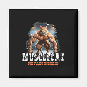 Aimant Chat musculaire - Puissance de la musculation - Pa