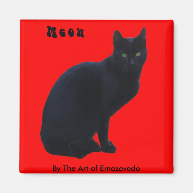 Aimant Chat noir (Devant)