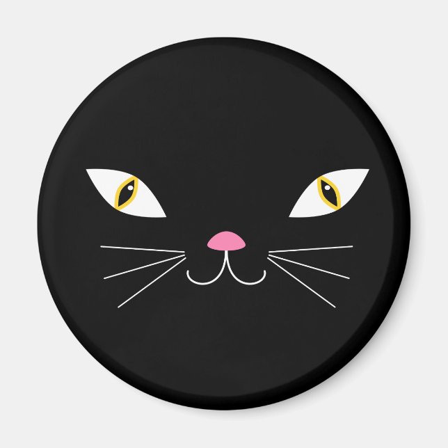 Aimant chat noir (Devant)