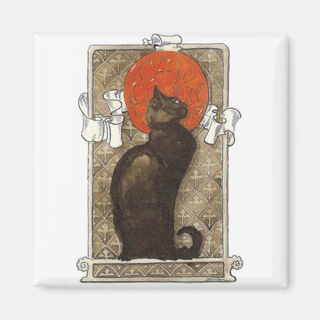 Aimant Chat noir - Art Nouveau - Theophile Steinlen (Devant)