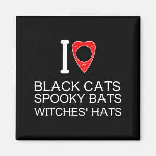 Aimant Chat noir d'amour Chauves-souris effrayantes Chape
