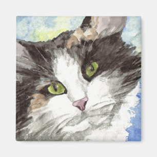 Aimant Chat noir et blanc