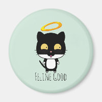 Chat Noir Fundy Pun Avec Halo - Feline Bon