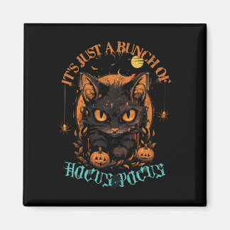 Aimant Chat noir Halloween vintage C'est juste un tas de 