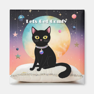 Aimant Chat Noir - Installons-Nous Confortablement